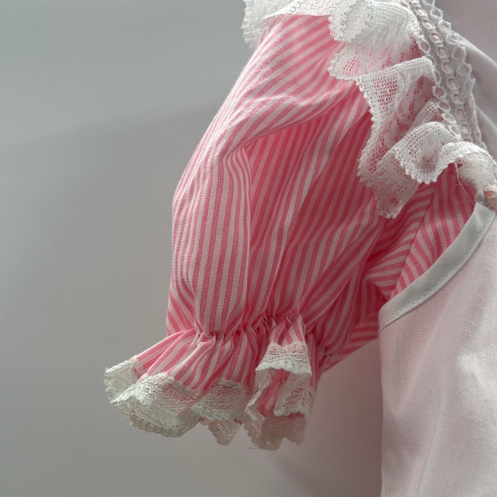 Bryan Little Girls Vintage Pink and White Lace Dress Size 4 - Picture 5 of 7